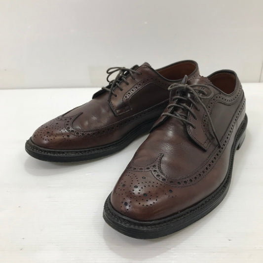 【中古品】【メンズ】 ALDEN オールデン × J.CREW ジェイ クルー CALFSKIN LONG WING BLUCHER DARK BROWN 97572 カーフスキン ロングウィング ブルーチャー USA製 靴 164-251205-rt-13-tag サイズ：US 8 1/2 カラー：ダークブラウン 万代Net店