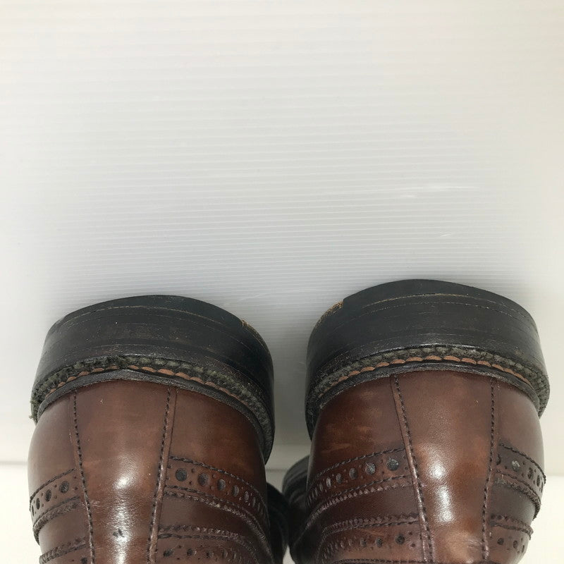 【中古品】【メンズ】 ALDEN オールデン × J.CREW ジェイ クルー CALFSKIN LONG WING BLUCHER DARK BROWN 97572 カーフスキン ロングウィング ブルーチャー USA製 靴 164-251205-rt-13-tag サイズ：US 8 1/2 カラー：ダークブラウン 万代Net店