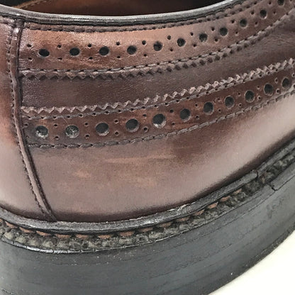 【中古品】【メンズ】 ALDEN オールデン × J.CREW ジェイ クルー CALFSKIN LONG WING BLUCHER DARK BROWN 97572 カーフスキン ロングウィング ブルーチャー USA製 靴 164-251205-rt-13-tag サイズ：US 8 1/2 カラー：ダークブラウン 万代Net店