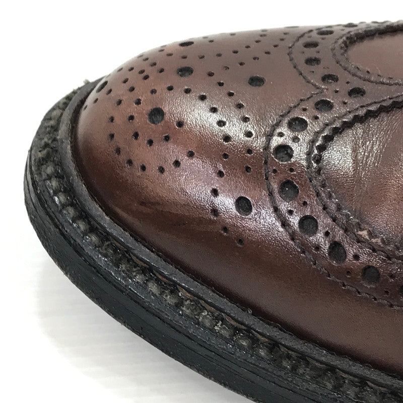 【中古品】【メンズ】 ALDEN オールデン × J.CREW ジェイ クルー CALFSKIN LONG WING BLUCHER DARK BROWN 97572 カーフスキン ロングウィング ブルーチャー USA製 靴 164-251205-rt-13-tag サイズ：US 8 1/2 カラー：ダークブラウン 万代Net店