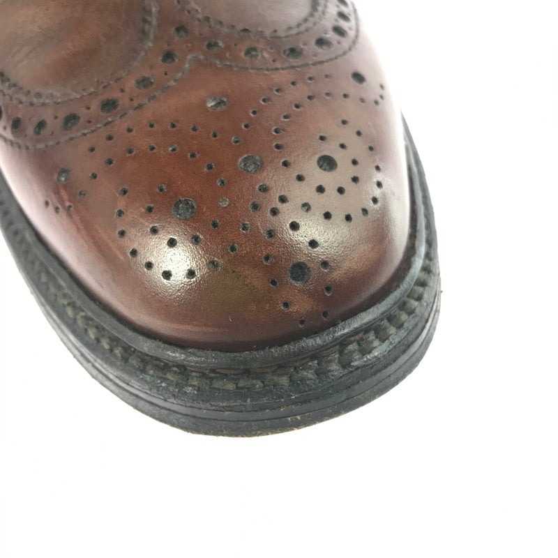 【中古品】【メンズ】 ALDEN オールデン × J.CREW ジェイ クルー CALFSKIN LONG WING BLUCHER DARK BROWN 97572 カーフスキン ロングウィング ブルーチャー USA製 靴 164-251205-rt-13-tag サイズ：US 8 1/2 カラー：ダークブラウン 万代Net店