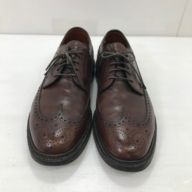 【中古品】【メンズ】 ALDEN オールデン × J.CREW ジェイ クルー CALFSKIN LONG WING BLUCHER DARK BROWN 97572 カーフスキン ロングウィング ブルーチャー USA製 靴 164-251205-rt-13-tag サイズ：US 8 1/2 カラー：ダークブラウン 万代Net店