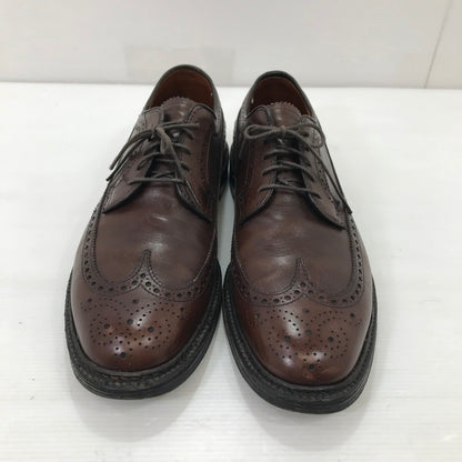 【中古品】【メンズ】 ALDEN オールデン × J.CREW ジェイ クルー CALFSKIN LONG WING BLUCHER DARK BROWN 97572 カーフスキン ロングウィング ブルーチャー USA製 靴 164-251205-rt-13-tag サイズ：US 8 1/2 カラー：ダークブラウン 万代Net店