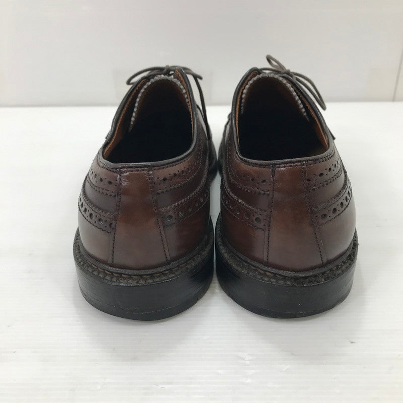 【中古品】【メンズ】 ALDEN オールデン × J.CREW ジェイ クルー CALFSKIN LONG WING BLUCHER DARK BROWN 97572 カーフスキン ロングウィング ブルーチャー USA製 靴 164-251205-rt-13-tag サイズ：US 8 1/2 カラー：ダークブラウン 万代Net店