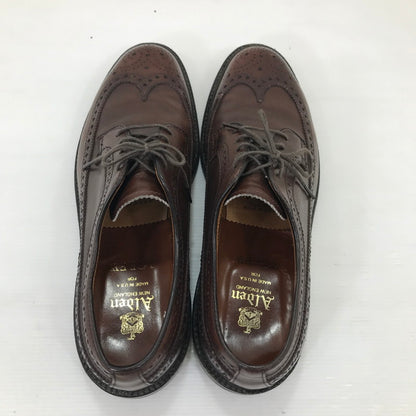 【中古品】【メンズ】 ALDEN オールデン × J.CREW ジェイ クルー CALFSKIN LONG WING BLUCHER DARK BROWN 97572 カーフスキン ロングウィング ブルーチャー USA製 靴 164-251205-rt-13-tag サイズ：US 8 1/2 カラー：ダークブラウン 万代Net店