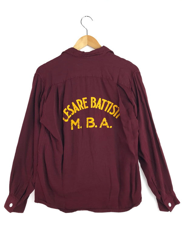 【中古品】【メンズ】 PURITAN ピューリタン 50’s CESARE BATTISTI M.B.A. OPEN COLLAR L/S SHIRT オープンカラー ロングスリーブ シャツ 開襟シャツ トップス 146-251203-rt-15-tag サイズ：M カラー：バーガンディー 万代Net店