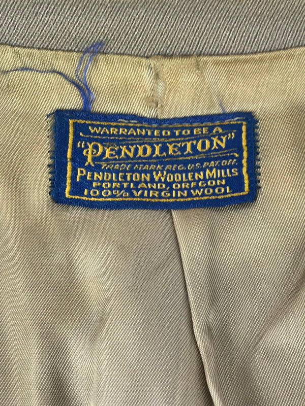 【現状渡し品】【メンズ】 PENDLETON ペンドルトン PENDLETON 40's GABARDINE SPORTS JACKET BROWN 40年代 ギャバジン スポーツ ジャケット アウター ヴィンテージ 146-251203-rt-03-tag サイズ：不明 下記参照 カラー：ベージュ 万代Net店