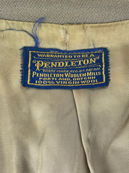 【現状渡し品】【メンズ】 PENDLETON ペンドルトン PENDLETON 40's GABARDINE SPORTS JACKET BROWN 40年代 ギャバジン スポーツ ジャケット アウター ヴィンテージ 146-251203-rt-03-tag サイズ：不明 下記参照 カラー：ベージュ 万代Net店