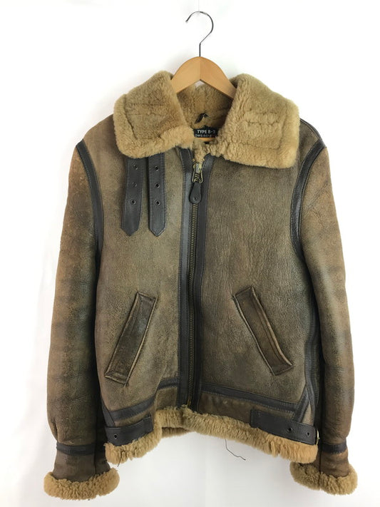 【現状渡し品】【メンズ】 schott ショット TYPE B-3 MOUTON FLIGHT JACKET AC-18606 USA製 タイプスリー ムートン フライト ジャケット アウター 145-251204-rt-10-tag サイズ：36 カラー：ブラウン 万代Net店