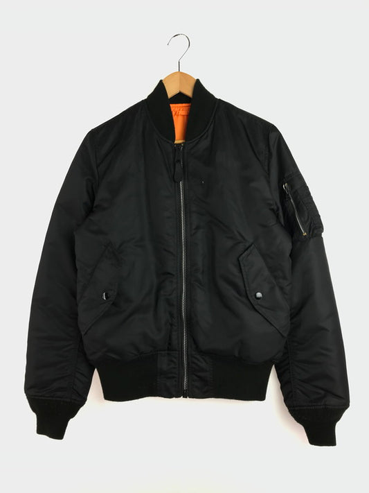 【中古品】【メンズ】 ALPHA アルファ MA-1 FLIGHT JACKET BLACK 20004-201 MA-1 フライト ジャケット アウター 145-251203-rt-07-tag サイズ：S カラー：ブラック 万代Net店