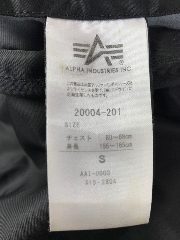【中古品】【メンズ】 ALPHA アルファ MA-1 FLIGHT JACKET BLACK 20004-201 MA-1 フライト ジャケット アウター 145-251203-rt-07-tag サイズ：S カラー：ブラック 万代Net店
