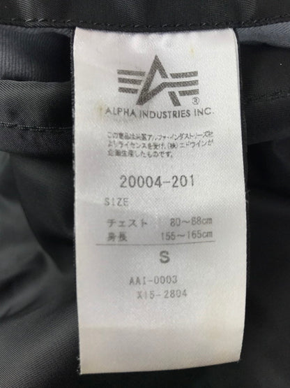 【中古品】【メンズ】 ALPHA アルファ MA-1 FLIGHT JACKET BLACK 20004-201 MA-1 フライト ジャケット アウター 145-251203-rt-07-tag サイズ：S カラー：ブラック 万代Net店