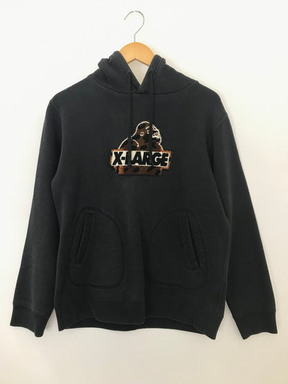 【中古品】【メンズ】 LOGO PACTH HOODIE 0143217 ロゴパッチ― フーディー パーカー トップス 142-260105-rt-12-tag サイズ：M カラー：ブラック 万代Net店