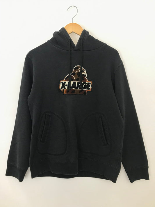 【中古品】【メンズ】 LOGO PACTH HOODIE 0143217 ロゴパッチ― フーディー パーカー トップス 142-260105-rt-12-tag サイズ：M カラー：ブラック 万代Net店