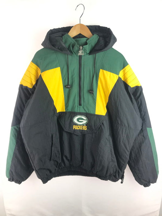 【現状渡し品】【メンズ】 STARTER PACKERS スターター パッカーズ STARTER ANORAK JACKET スターターアノラックジャケット アウター 146-251208-rt-02-tag サイズ：XL カラー：グリーン/ブラック 万代Net店