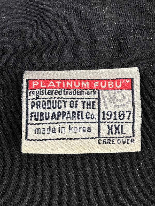 【現状渡し品】【メンズ】 PLATINUM FUBU プラチナム フブ FAT ALBERT S/S SHIRT ファット アルバート ショートスリーブ シャツ 146-251204-rt-11-tag サイズ：XXL カラー：ブラック 万代Net店