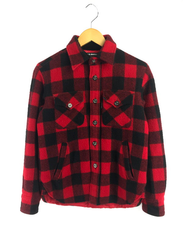 【中古品】【メンズ】 H.R.MARKET × WOOLRICH ウールリッチ ELBOW-PATCH CPO WOOL QUILTED JACKET エルボーパッチ CPO ウール キルティング ジャケット 145-260822-rt-30-tagh サイズ：1 カラー：ブラック/レッド 万代Net店