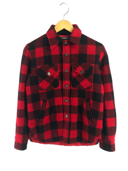 【中古品】【メンズ】 H.R.MARKET × WOOLRICH ウールリッチ ELBOW-PATCH CPO WOOL QUILTED JACKET エルボーパッチ CPO ウール キルティング ジャケット 145-260822-rt-30-tagh サイズ：1 カラー：ブラック/レッド 万代Net店
