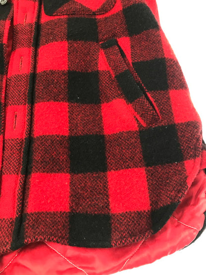 【中古品】【メンズ】 H.R.MARKET × WOOLRICH ウールリッチ ELBOW-PATCH CPO WOOL QUILTED JACKET エルボーパッチ CPO ウール キルティング ジャケット 145-260822-rt-30-tagh サイズ：1 カラー：ブラック/レッド 万代Net店