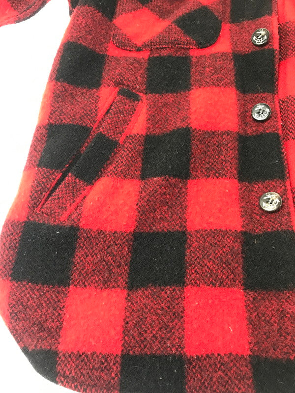 【中古品】【メンズ】 H.R.MARKET × WOOLRICH ウールリッチ ELBOW-PATCH CPO WOOL QUILTED JACKET エルボーパッチ CPO ウール キルティング ジャケット 145-260822-rt-30-tagh サイズ：1 カラー：ブラック/レッド 万代Net店