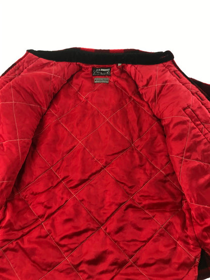 【中古品】【メンズ】 H.R.MARKET × WOOLRICH ウールリッチ ELBOW-PATCH CPO WOOL QUILTED JACKET エルボーパッチ CPO ウール キルティング ジャケット 145-260822-rt-30-tagh サイズ：1 カラー：ブラック/レッド 万代Net店