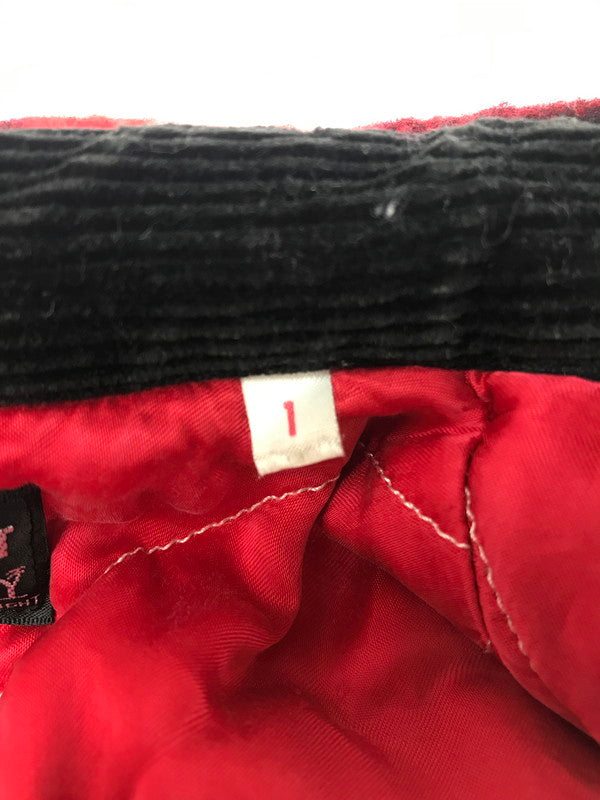 【中古品】【メンズ】 H.R.MARKET × WOOLRICH ウールリッチ ELBOW-PATCH CPO WOOL QUILTED JACKET エルボーパッチ CPO ウール キルティング ジャケット 145-260822-rt-30-tagh サイズ：1 カラー：ブラック/レッド 万代Net店