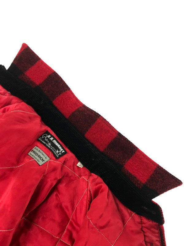 【中古品】【メンズ】 H.R.MARKET × WOOLRICH ウールリッチ ELBOW-PATCH CPO WOOL QUILTED JACKET エルボーパッチ CPO ウール キルティング ジャケット 145-260822-rt-30-tagh サイズ：1 カラー：ブラック/レッド 万代Net店