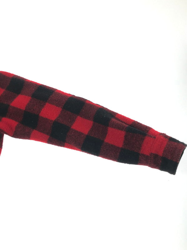 【中古品】【メンズ】 H.R.MARKET × WOOLRICH ウールリッチ ELBOW-PATCH CPO WOOL QUILTED JACKET エルボーパッチ CPO ウール キルティング ジャケット 145-260822-rt-30-tagh サイズ：1 カラー：ブラック/レッド 万代Net店