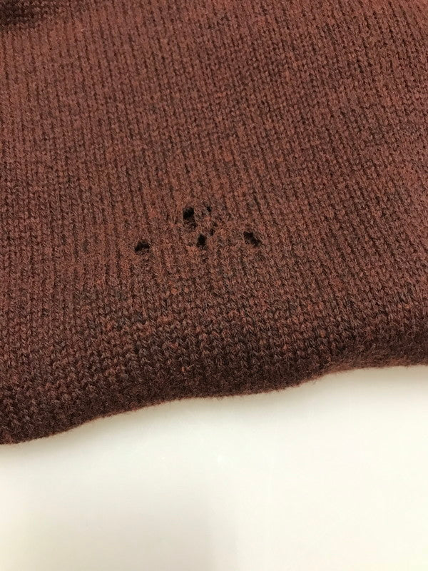 【中古品】【メンズ】 NONSAPIENS V NECK DAMAGE KNIT BROWN ノンサピエンス Vネック ダメージニット トップス 140-251213-rt-14-tag サイズ：2 カラー：ブラウン 万代Net店