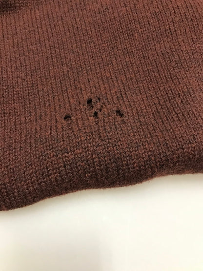 【中古品】【メンズ】 NONSAPIENS V NECK DAMAGE KNIT BROWN ノンサピエンス Vネック ダメージニット トップス 140-251213-rt-14-tag サイズ：2 カラー：ブラウン 万代Net店