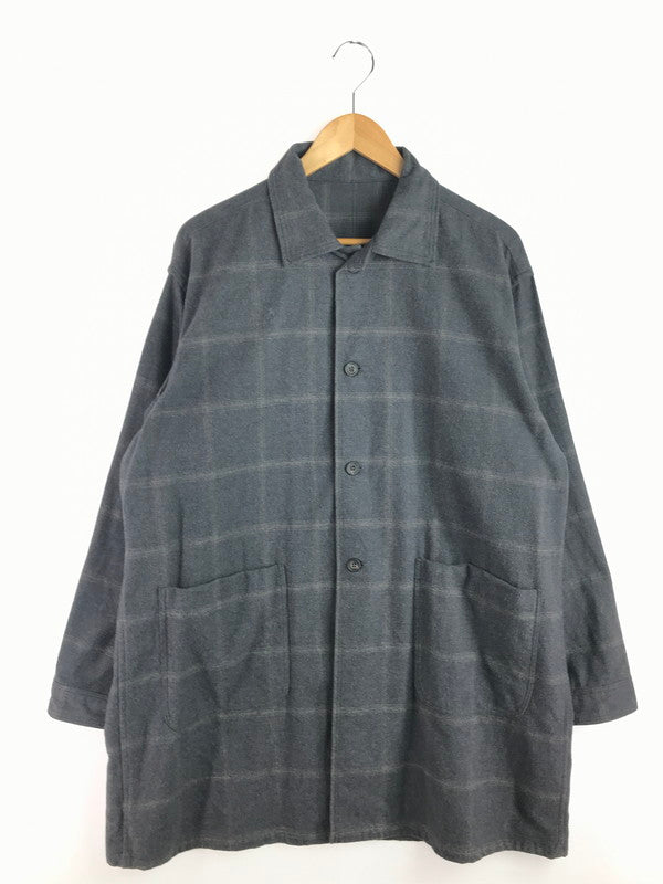 【中古品】【メンズ】 COLINA コリーナ DARK MELANGE CHECK ATELIER SHIRTS 233SH27 ダーク メランジ チェック アトリエシャツ 長袖シャツ 140-251207-na-03-tag サイズ：M カラー：チャコール 万代Net店