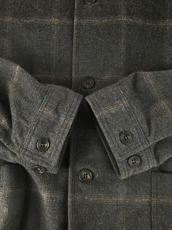 【中古品】【メンズ】 COLINA コリーナ DARK MELANGE CHECK ATELIER SHIRTS 233SH27 ダーク メランジ チェック アトリエシャツ 長袖シャツ 140-251207-na-03-tag サイズ：M カラー：チャコール 万代Net店