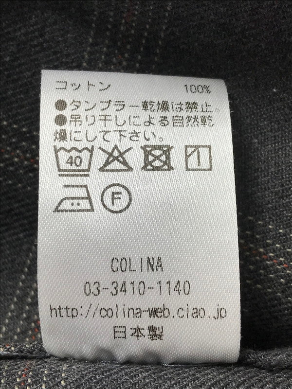 【中古品】【メンズ】 COLINA コリーナ DARK MELANGE CHECK ATELIER SHIRTS 233SH27 ダーク メランジ チェック アトリエシャツ 長袖シャツ 140-251207-na-03-tag サイズ：M カラー：チャコール 万代Net店