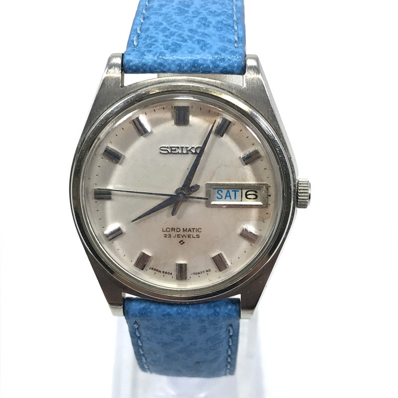 【現状渡し品】【メンズ】 SEIKO セイコー 23石 LORD MATIC 5606-7040 ロードマチック デイデイト 腕時計 197-251209-na-05-tag カラー：ブルー/シルバー 万代Net店