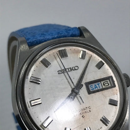 【現状渡し品】【メンズ】 SEIKO セイコー 23石 LORD MATIC 5606-7040 ロードマチック デイデイト 腕時計 197-251209-na-05-tag カラー：ブルー/シルバー 万代Net店