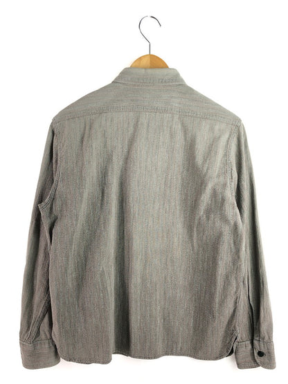 【中古品】【メンズ】 T-STRIPE CHAMBRAY SHIRT Tストライプ シャンブレー シャツ 長袖シャツ トップス 142-251208-rt-13-tag サイズ：M カラー：ブラウン系 万代Net店