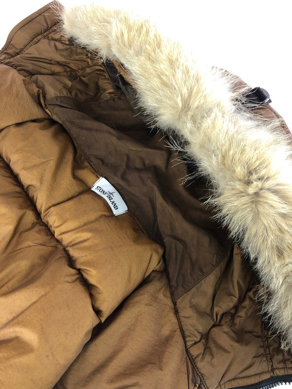 【中古品】【メンズ】 14AW FUR GARMENT DYED DOWN JACKET 611540723 ファー ガーメント ダイ ダウン ジャケット アウター 141-251208-rt-20-tag サイズ：M カラー：ブラウン 万代Net店