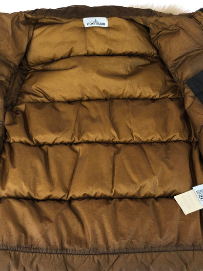 【中古品】【メンズ】 14AW FUR GARMENT DYED DOWN JACKET 611540723 ファー ガーメント ダイ ダウン ジャケット アウター 141-251208-rt-20-tag サイズ：M カラー：ブラウン 万代Net店