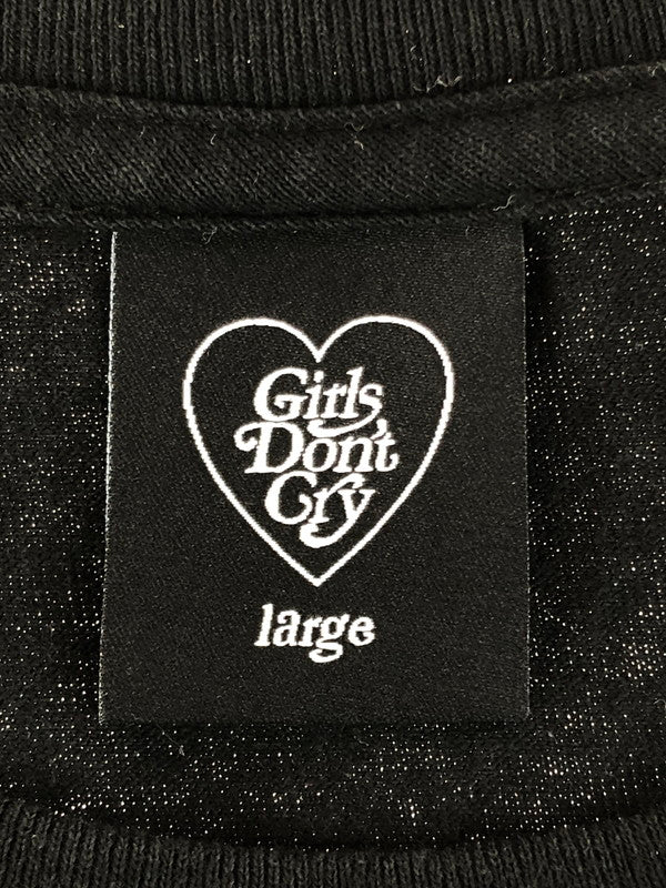【中古品】【メンズ】 × VERDY ヴェルディ × GIRLS DON'T CRY ガールズ ドント クライ LOGO T-SHIRT ロゴ Tシャツ 142-251208-rt-11-tag サイズ：L カラー：ブラック 万代Net店