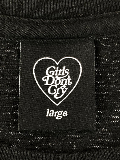 【中古品】【メンズ】 × VERDY ヴェルディ × GIRLS DON'T CRY ガールズ ドント クライ LOGO T-SHIRT ロゴ Tシャツ 142-251208-rt-11-tag サイズ：L カラー：ブラック 万代Net店