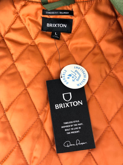 【中古美品】【メンズ】 BRIXTON ブリクストン DILLINGER FLIGHT BOMBER JACKET 03439 ディリンジャー フライト ボンバー ジャケット アウター 142-251210-na-03-tag サイズ：L カラー：CYPRESS GREEN 万代Net店