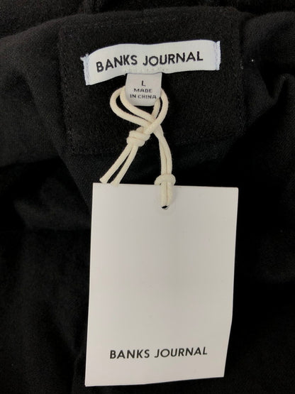 【中古美品】【メンズ】 BANKS JOURNAL バンクス ジャーナル BROOKLYN TRENCH JACKET ブルックリン トレンチコート アウター 142-251210-na-07-tag サイズ：L カラー：ブラック 万代Net店