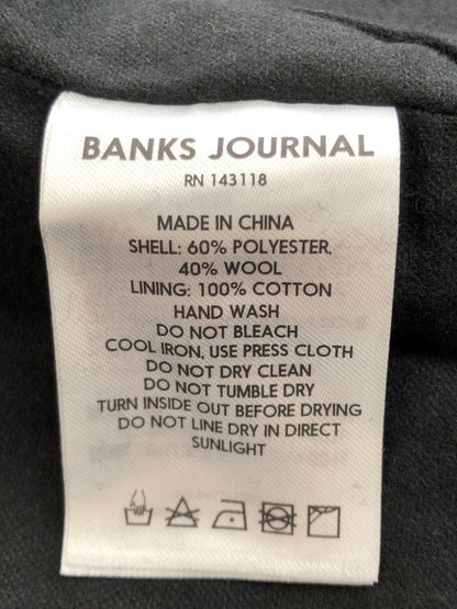 【中古美品】【メンズ】 BANKS JOURNAL バンクス ジャーナル BROOKLYN TRENCH JACKET ブルックリン トレンチコート アウター 142-251210-na-07-tag サイズ：L カラー：ブラック 万代Net店
