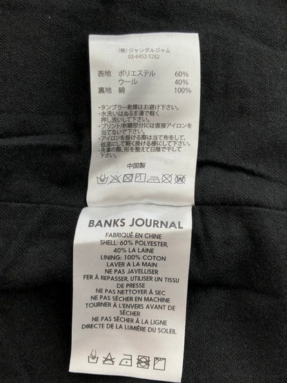【中古美品】【メンズ】 BANKS JOURNAL バンクス ジャーナル BROOKLYN TRENCH JACKET ブルックリン トレンチコート アウター 142-251210-na-07-tag サイズ：L カラー：ブラック 万代Net店