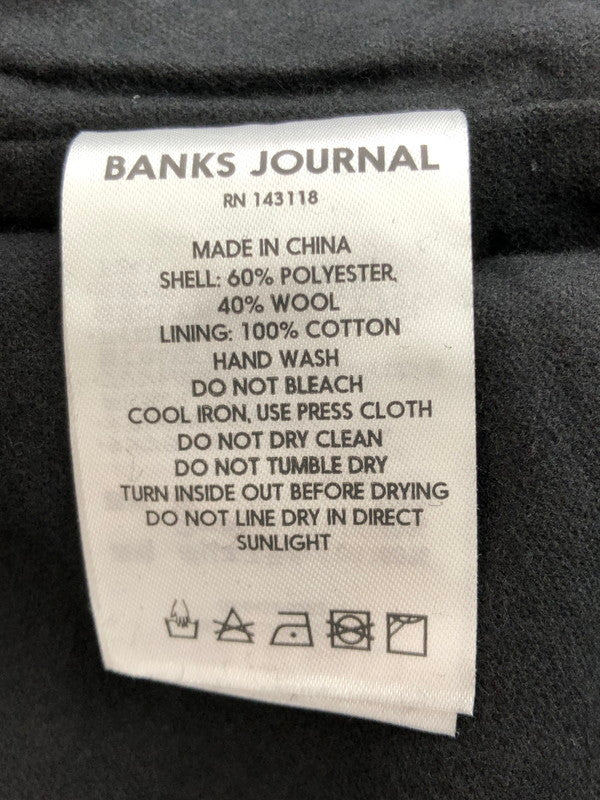 【中古美品】【メンズ】 BANKS JOURNAL バンクス ジャーナル BROOKLYN TRENCH JACKET ブルックリン トレンチコート アウター 142-251210-na-06-tag サイズ：M カラー：ブラック 万代Net店