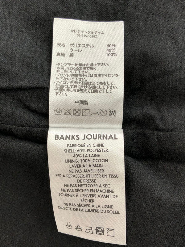 【中古美品】【メンズ】 BANKS JOURNAL バンクス ジャーナル BROOKLYN TRENCH JACKET ブルックリン トレンチコート アウター 142-251210-na-06-tag サイズ：M カラー：ブラック 万代Net店