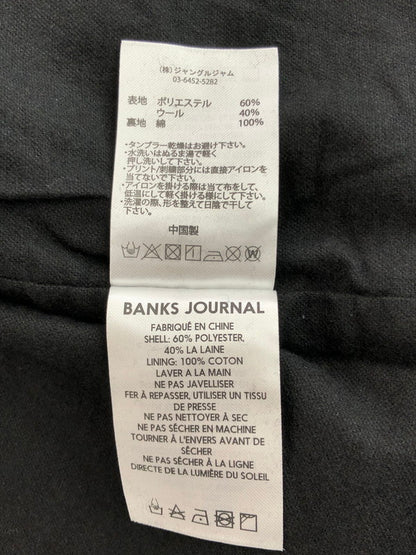 【中古美品】【メンズ】 BANKS JOURNAL バンクス ジャーナル BROOKLYN TRENCH JACKET ブルックリン トレンチコート アウター 142-251210-na-06-tag サイズ：M カラー：ブラック 万代Net店