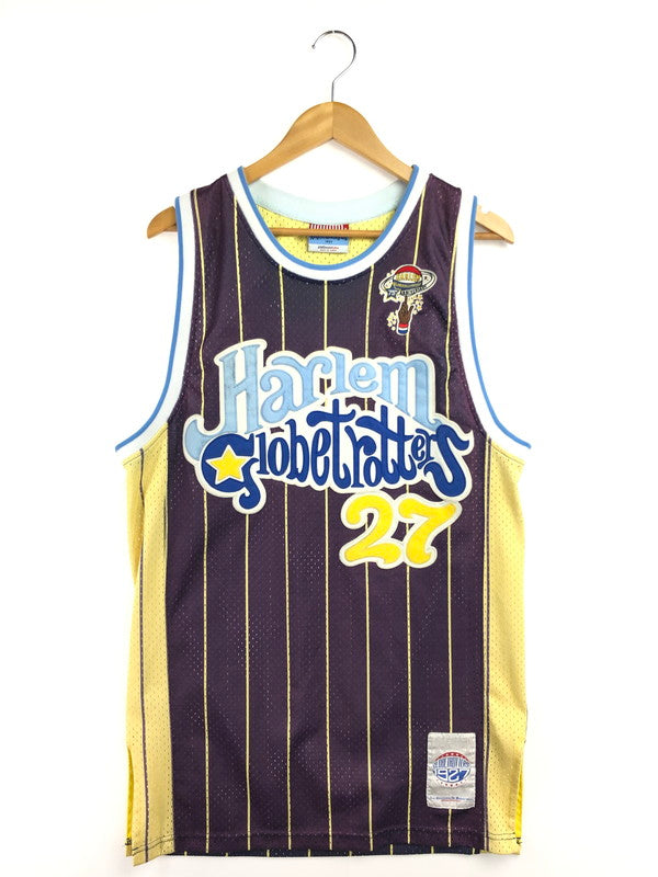 【中古品】【メンズ】 PLATINUM FUBU プラチナム フブ × HARLEM GLOBETROTTERS ハーレム グローブトロッターズ GAME SHIRT ゲームシャツ 韓国製 146-260509-na-13-tag サイズ：M カラー：パープル/イエロー 万代Net店