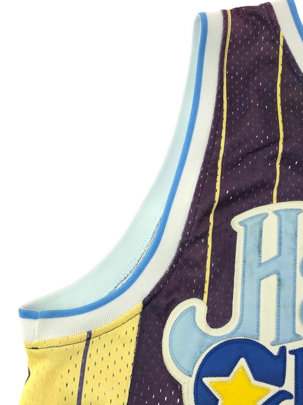 【中古品】【メンズ】 PLATINUM FUBU プラチナム フブ × HARLEM GLOBETROTTERS ハーレム グローブトロッターズ GAME SHIRT ゲームシャツ 韓国製 146-260509-na-13-tag サイズ：M カラー：パープル/イエロー 万代Net店