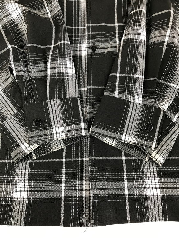 【中古品】【メンズ】 CALTOP キャるトップ L/S CHECK SHIRT BLACK ロングスリーブ チェックシャツ USA製 長袖シャツ 146-251215-rt-11-tag サイズ：3X カラー：ブラック 万代Net店